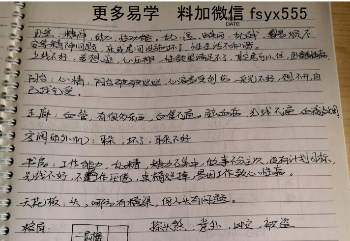 黄传恩阳宅阴阳法内部培训授课笔记。