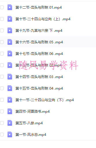 知孚商学院-道家阳宅风水-初级线上课视频34集