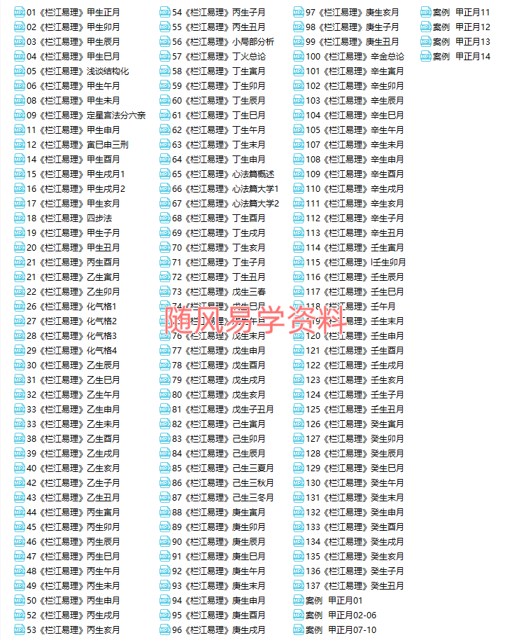 三林道长讲《栏江易理》录音133集