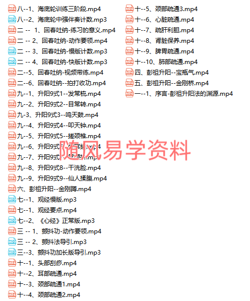 彭祖升阳法视频+录音共37集