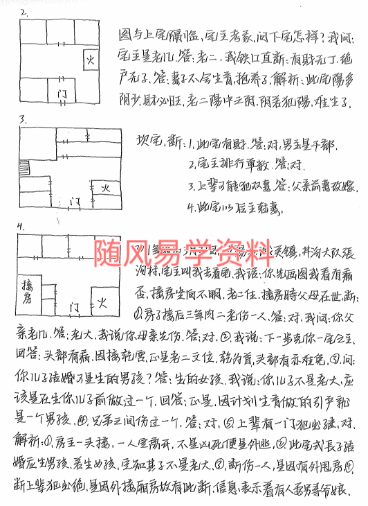 绝秘阳宅手写笔记资料 弟子班绝密资料合集 365页，神运派内容