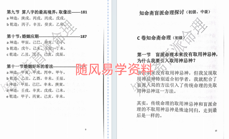 知命斋  盲派八字命理探讨358页