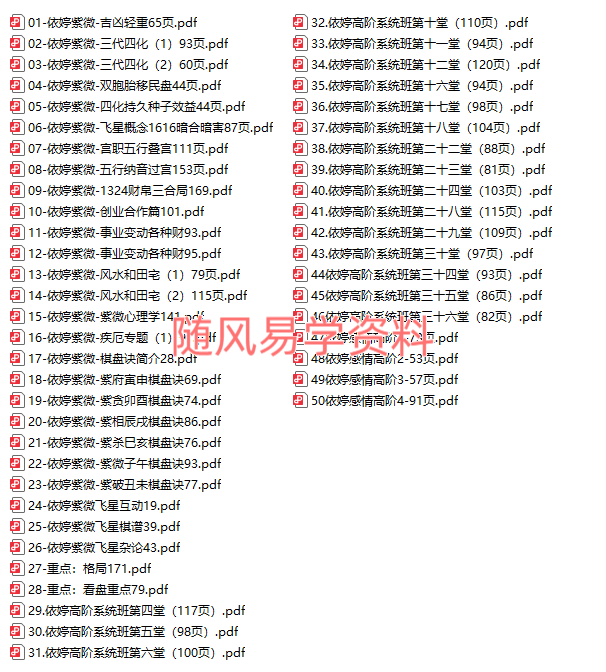 依婷2024紫微斗数课件合集