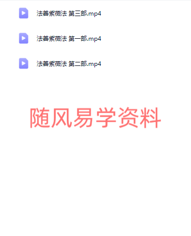 法善  紫微法一二三部视频合集