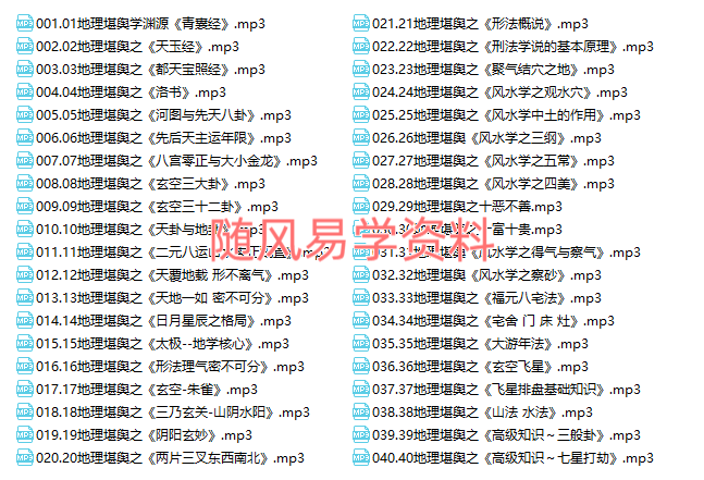 易熵元  地理堪舆学40集录音