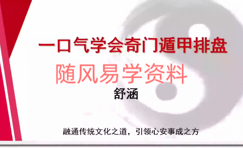 舒涵   系统课四害小灶系列+手工排盘10集视频