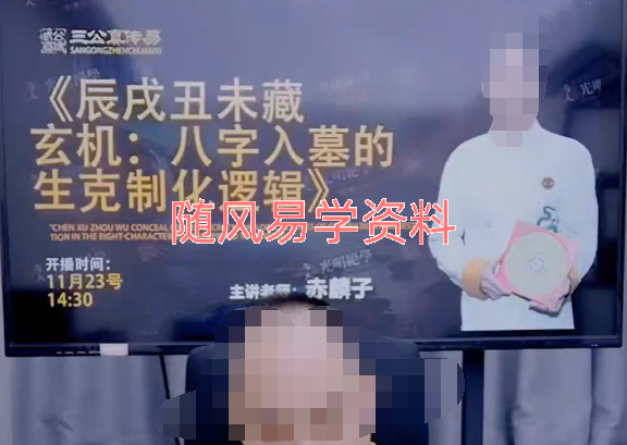 赤麟子   辰戌丑未藏玄机：八字入墓的生克制化逻辑视频一集，2个半小时