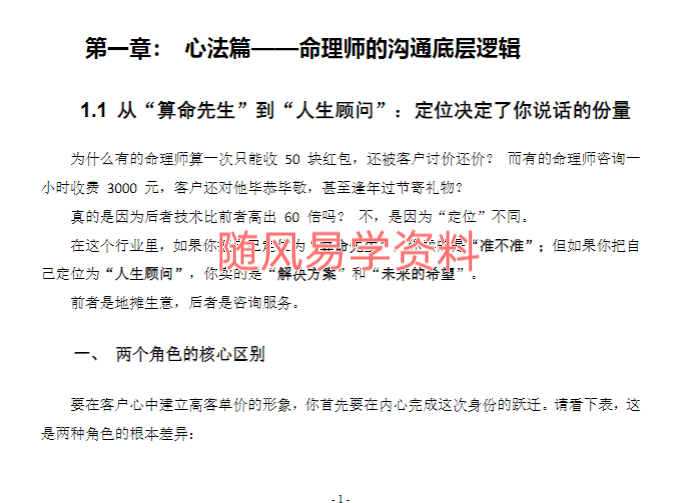 八字命理师的高情商沟通与成交话术全案64页
