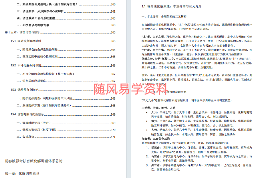 杨春波    禄命法盲派八字化解调理372页