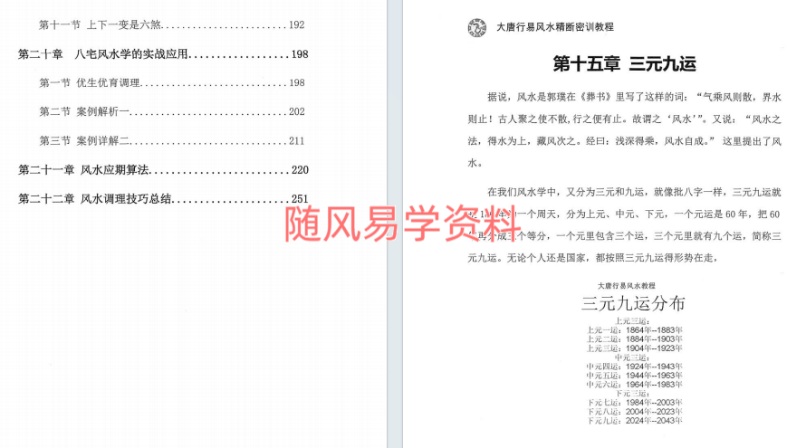 大唐行易   风水精断密训教程 上下册587页